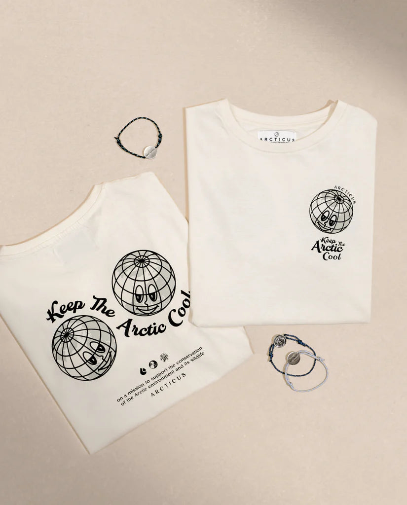 Arcticus T Shirt Keep The Arctic Cool Ivory White