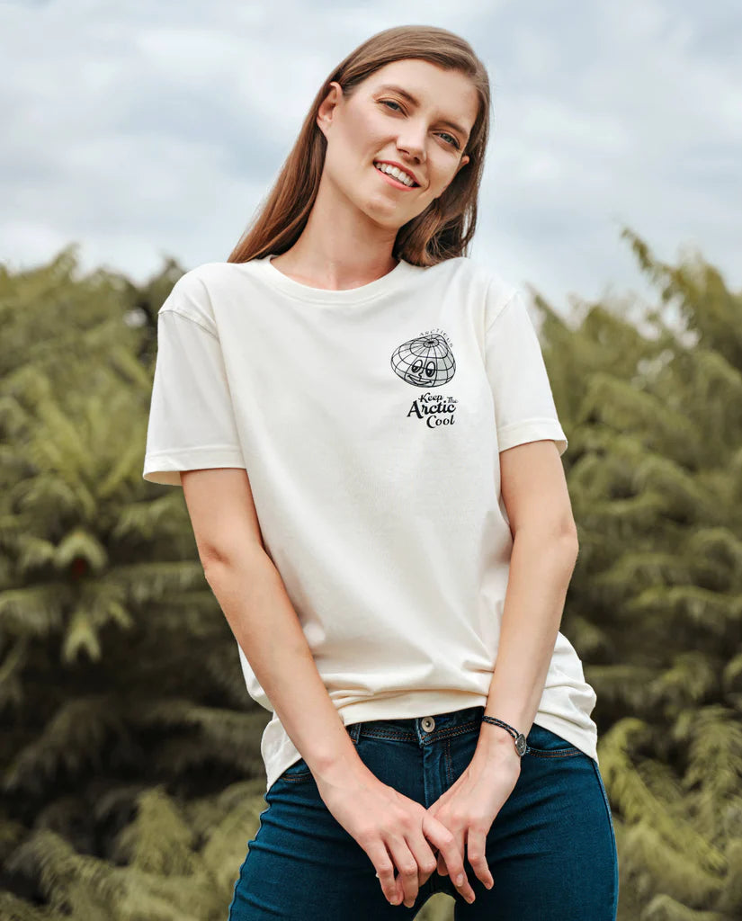 Arcticus T Shirt Keep The Arctic Cool Ivory White